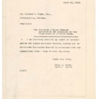 04-22-1920 C.W Smith Ltr to Charles P. Tighe Re Frederich Wemhener.jpg